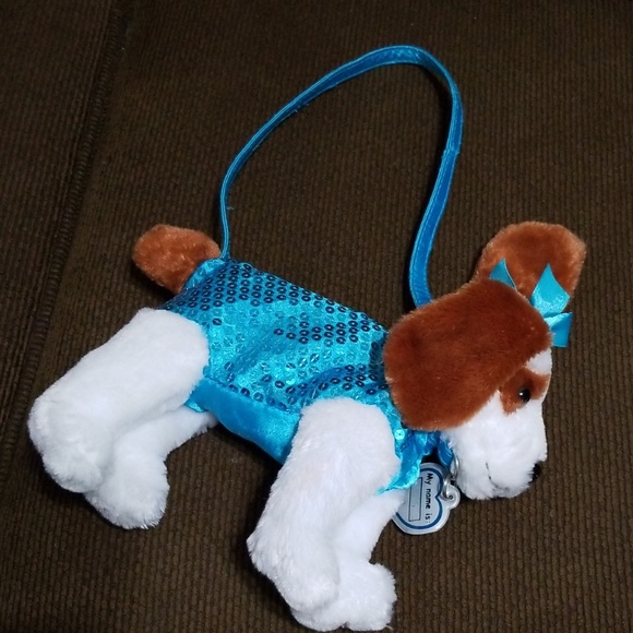 Girls made in China blue sequin puppy handbag - Picture 4 of 8